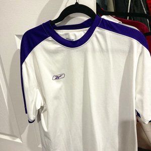 vintage men's reebok tennis, activewear shirt size L